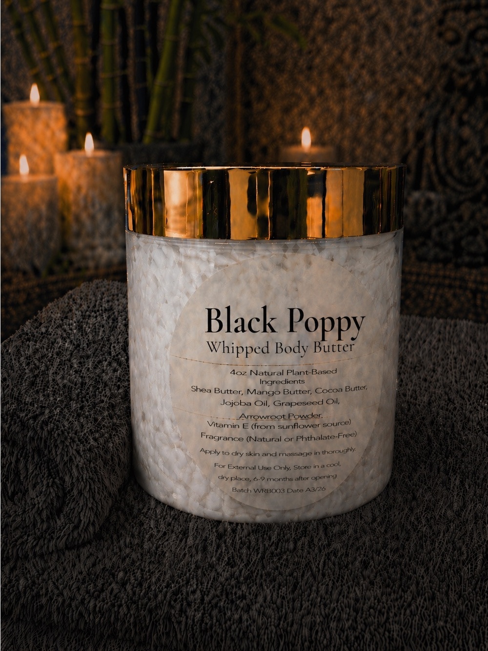 4oz Black Poppy Whipped Body Butter